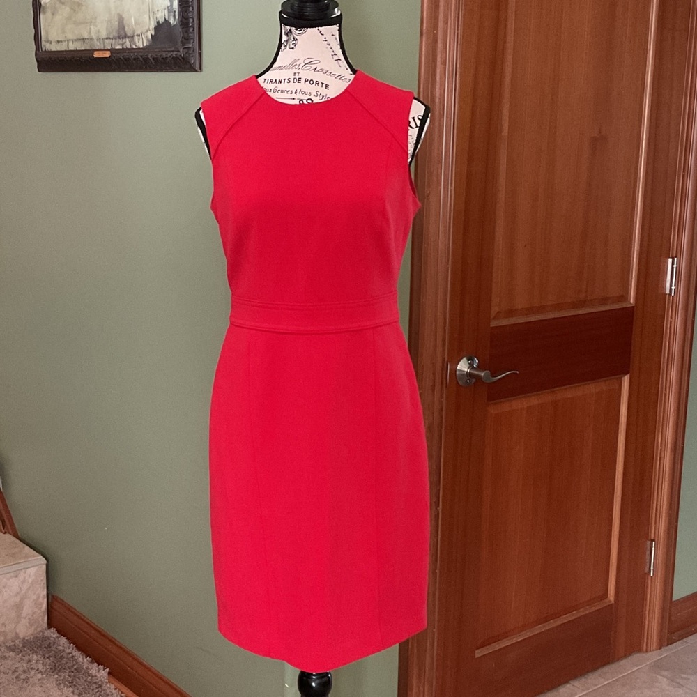 Banana Republic Vibrant Red Midi Dress, Size 6